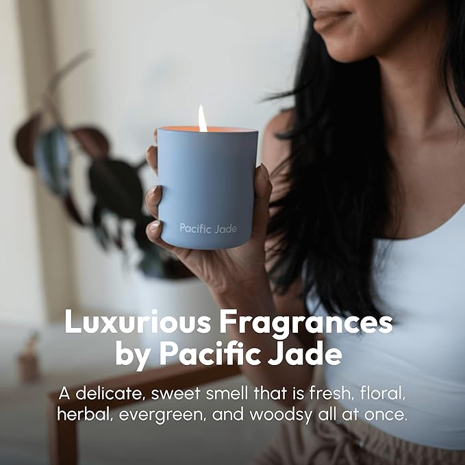 Hand Poured 100% Natural Soy Candle 11oz - Luxury Fragrance in Matte Glass for Home or Gift - Premium Cotton Wick for 60 Hours Burn Time - Woman-Founded Brand (Lavender Cove)