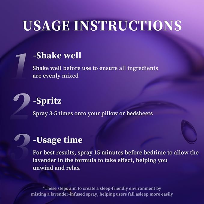 Lavender Sleep Spray - Natural Chemical-Free Sleep Aid | 50ml Calming Pillow Mist for Relaxation & Better Sleep