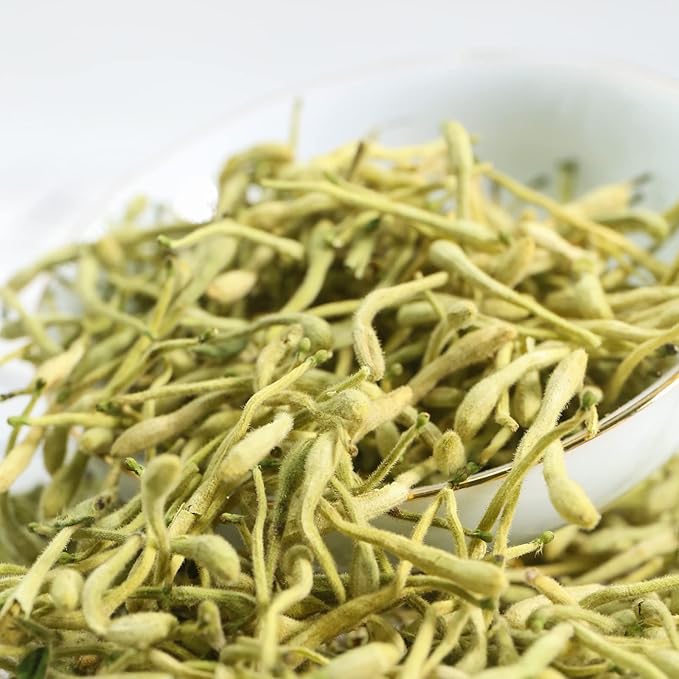 Jarteela - Dried Honeysuckle Flower - Chinese Natural Honeysuckle Tea Jin Yin Hua - Non-GMO - Caffeine-free - 3oz/85g