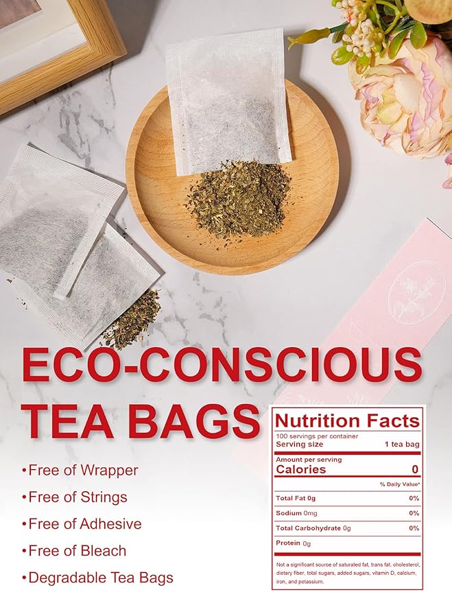 TeeLux Pomegranate Raspberry Strawberry Green Tea, Fruit Flavored Green Tea, Berry Aroma & Crisp Taste, Hot & Iced Tea, 100 Count