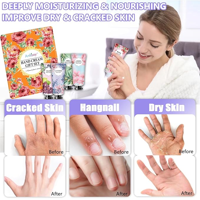 10 Pack Hand Cream Gifts Set,Mothers Day Gifts,Birthday Gifts for Women,Natural Plant Fragrance Scented Hand Lotion Travel Size Mini Lotion Shea Butter,Teacher Gifts,Gift for Mom Thank You Gifts