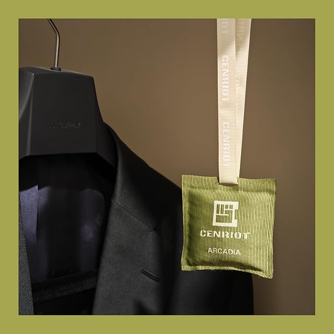 Car Air Freshener(Arcadia)-Long Lasting Scented Sachet, Luxury Car Fragrance Diffuser, Magnetic Vent Clip and Hanging Ribbon, Clean and Natural with Essential Oil, For Home Drawer and Closet