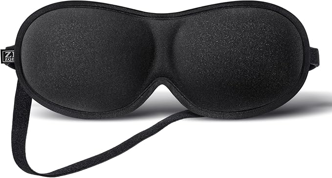 3D Sleep Mask Blackout – Ultra-Slim & Lightweight, Eye Masks Covers for Sleeping, Side Sleeper,Bulk, for Men Women,lash Extensions,Travel Nap Airplane,Night Time,Soft&Breathable (Black)