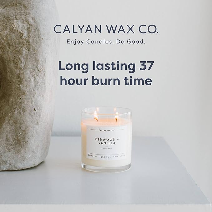 Calyan Wax Co. 2 Wick Candle, Desert + Agave Scented Candle, 37 Hour Burn Time, Aromatherapy Soy Candles, Non Toxic & Vegan Soy Wax, Glass Tumbler Scented Candles, 8.8oz
