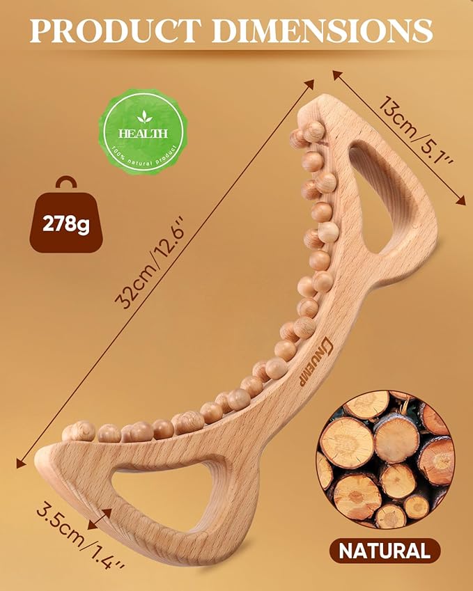 ONUEMP Wood Therapy Massage Tools, Cellulite Massager Body Slim Brush, Maderoterapia Kit Colombiana for Lymphatic Drainage, Body Sculpting, Myofascial Release, Deep Tissue