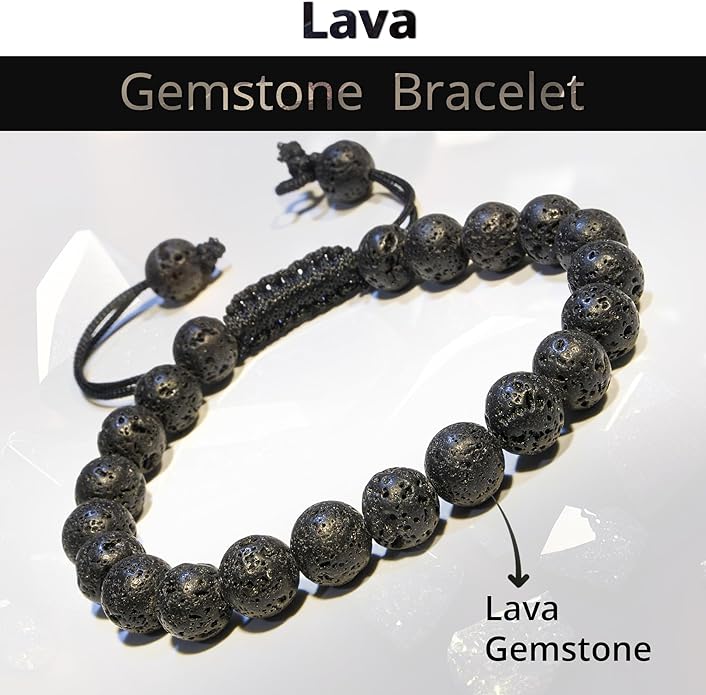 Energy Protection Crystal Handmade Adjustable Bead Bracelet Perfect for Men, Women’s Gift - Gemstone Healing Stretch Bracelet Pulsera Para Hombre Mujer Stocking Stuffer