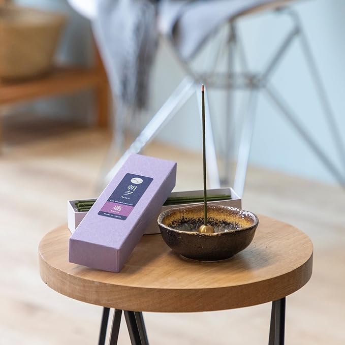 Asayu Japanese Low Smoke Incense Sticks Lotus Scent 20g (0.71 oz), Made in Japan Quality Incense for Morning Meditation, Yoga, Relaxation