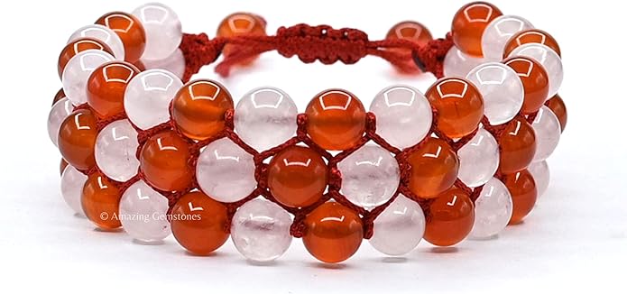 Natural Healing Crystal Bracelet for Women - Mens Bracelet Energy Balancing Gemstones Set - Adjustable Stone Bead Bracelet for Men and Women - Chakra Crystal Therapy Accessory, Meditation