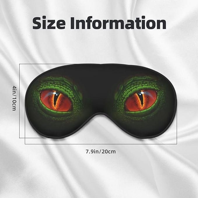 Green Dragon Eyes Sleeping Eye Mask Eye Mask for Sleeping Soft Comfort Eye Shade Blackout Eye Cover for Deep Rest Travel Nap Meditation