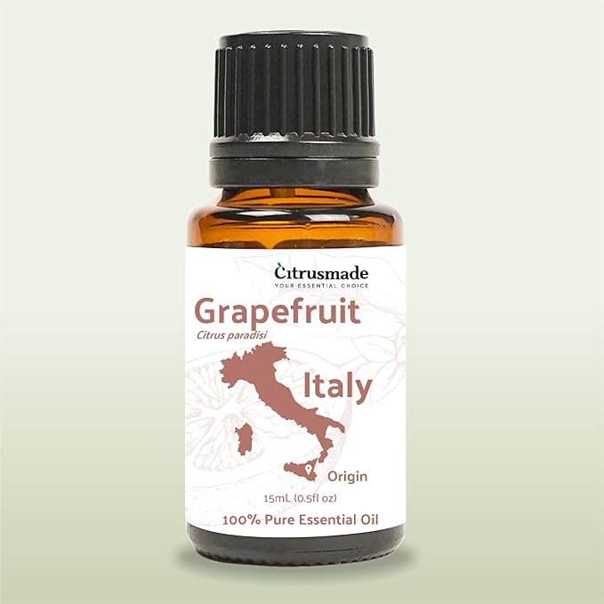 Grapefruit Essential Oil - Direct from Citrusmade in Sicily - Natural Aceite de Pomelo for Skin and Energy - Aromatherapy | 100% Pure Therapeutic Grade (15ml)