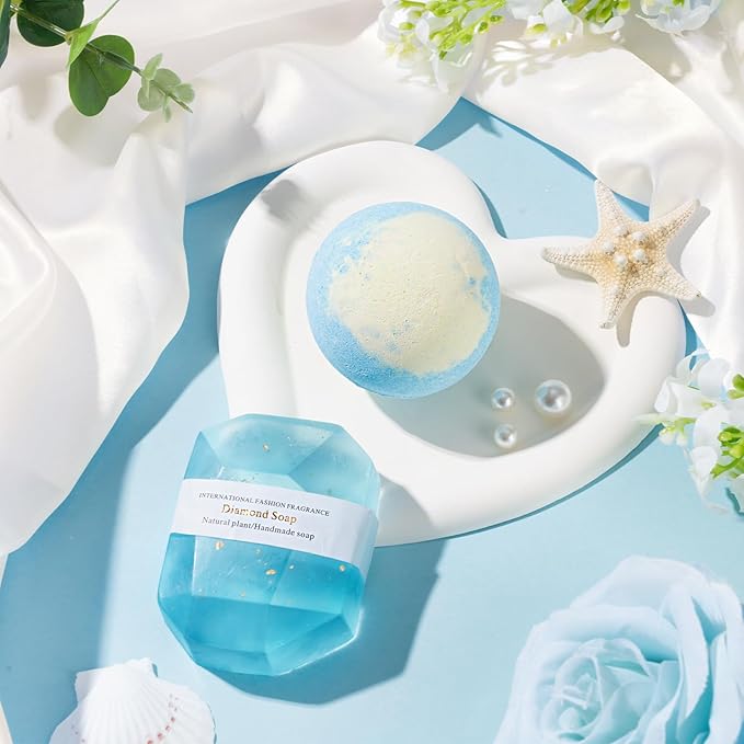 Birthday Gifts for Women, Relaxing Spa Gift Baskets for Women, Ocean Scented Self Care Gifts, Mothers Day Bath and Body Inspirational Gift Set for Mom Her Wife Best Friends Sister Girlfriend Coworker