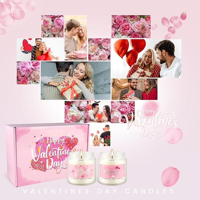 Candle Gifts,6pack Valentine's Scented Candle-Long Lasting Burning-Aromatherapy Candle for Men Husband Boyfriend,Romantic Gifts for Women, Girlfriend Wife,Mother,Home Decor,Anniversary