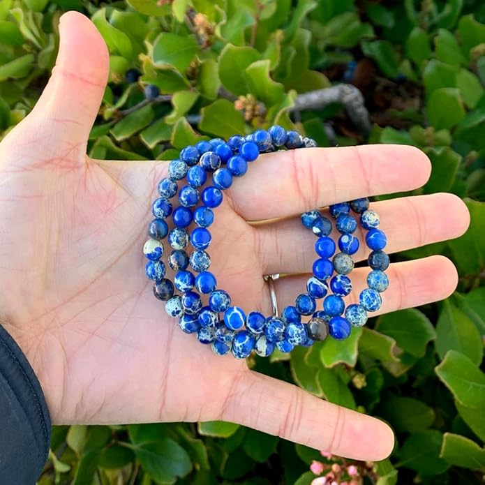 Adabele 1pc Natural Stretch Gemstone Bracelet 6mm (0.24 Inch) Bead 7" 7.5" 8 inch Healing Crystal Quartz Energy Chakra Jewelry Women Birthday Gift