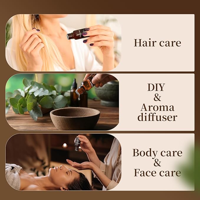 Citronella Essential Oil – 100% Pure & Natural, Steam-Distilled, Fresh Herbal Scent for Diffuser, Aromatherapy, DIY, Skin & Hair, 0.34 Fl Oz