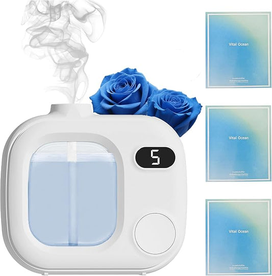 Aromatherapy Diffuser Wireless Smart Fragrance Essential Oils Difuser Air Scent Humidifier for Home Large Rooms Bathroom Hotel Collection Office Car 5 Mist Levels Adjustable Timer Aroma 360 Difusor