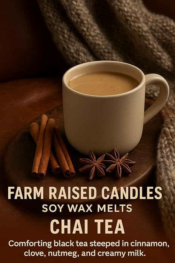 Farm Raised Candles Coffee Wax Melt 16 Ounces Variety Pack (5 Scents) – Hand-Poured 100% Soy Wax Melts – Chai • Farmhouse Coffee • Cold Brew • Black Tea – Fresh from The Farm Soy Melts