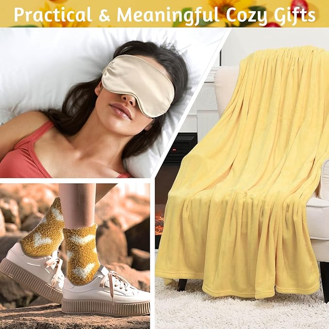 Sunshine Gifts, 10 Pcs Sunflower Gifts For Women, Get Well Soon Gift Basket For Woman, Care Package For Women, Self Care Thinking Of You Gift For Woman