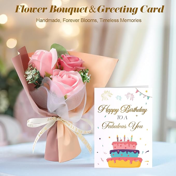 Birthday Gifts for Women, Unique Birthday Gift Basket for Women, Thoughtful and Relaxing Birthday Gifts for Mom, Wife, Sister, Best Friend, Her Self Care Box, Luxury Gift Set (Pink)