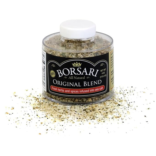 Borsari Original Seasoning Salt - Seasoned Salt Blend - Gourmet Seasonings With Herbs and Spices - All Natural Seasoning Blend for Cooking (Original 4 oz, Pack of 1)
