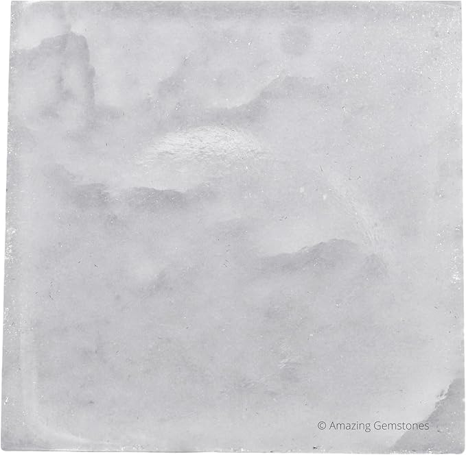 Amazing Gemstone Selenite Crystal Charging Plate For Crystals And Healing Stones, 3" Selenite Crystal Plate Coaster For Home, Office Table Decor (Selenite Square)