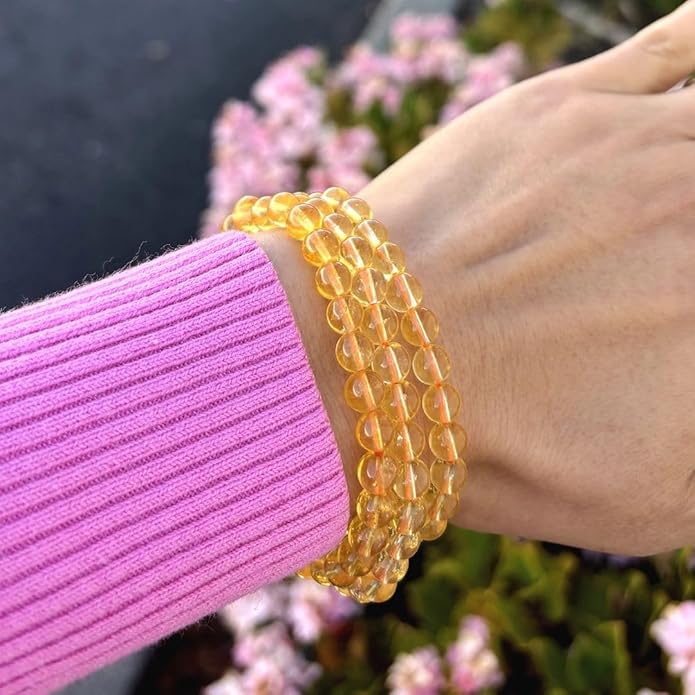 Adabele 1pc Natural Stretch Gemstone Bracelet 6mm (0.24 Inch) Bead 7" 7.5" 8 inch Healing Crystal Quartz Energy Chakra Jewelry Women Birthday Gift