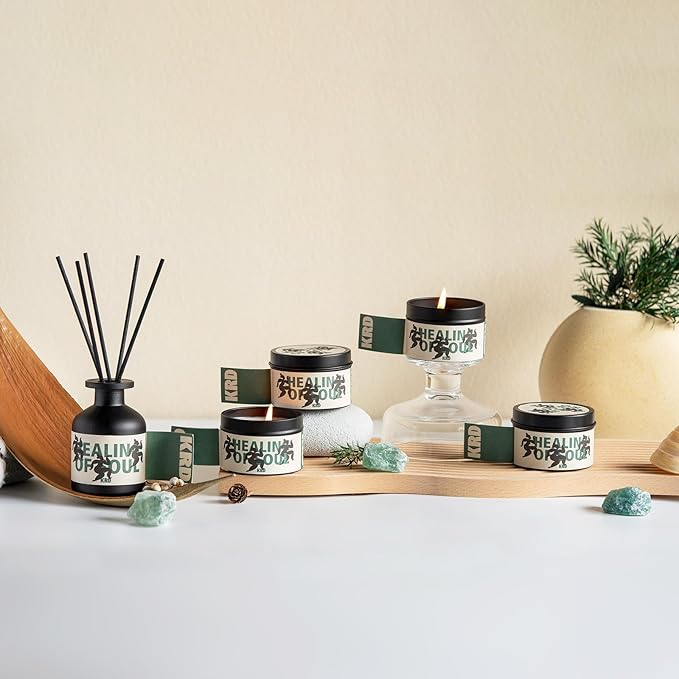 KRD Series Sweet - Candied Haws Reed Diffuser Set, 3.38 fl oz (100ml) Premium Scented Oil Diffuser with 8 Natural Rattan Sticks, Long-Lasting Fragrance for Home Office Bathroom Decor