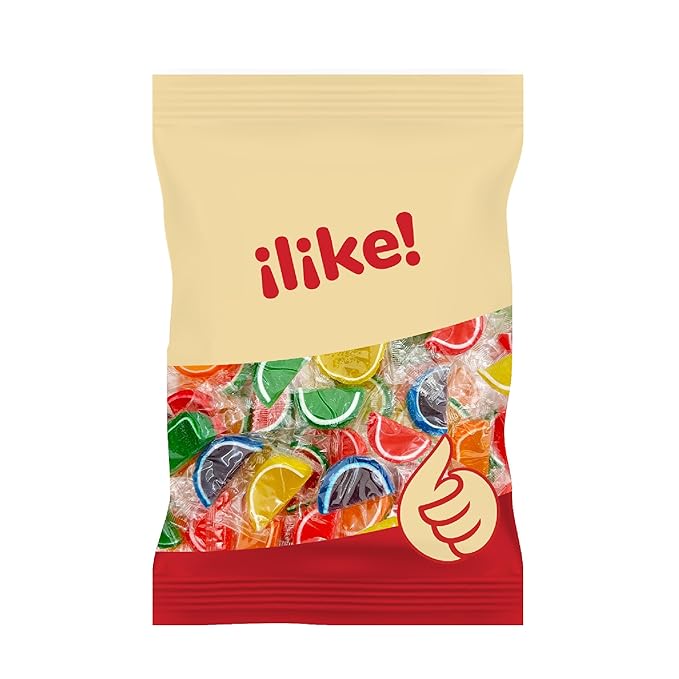 Fruit Slices Jelly Candy | 1.5 Pound Pack | Assorted Flavors | Individually Wrapped Old-Fashioned Sweets