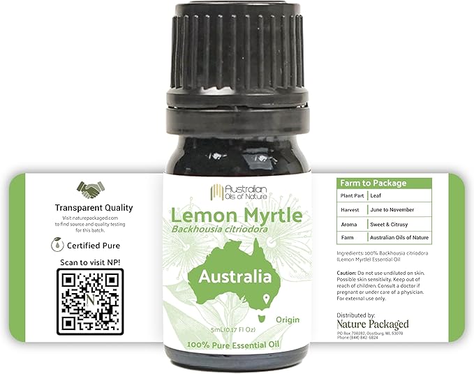 Lemon Myrtle Essential Oil - Experience an Invigorating, Fresh Citrus Aroma - Pure, Undiluted Therapeutic Grade Essential Oil - 2lbs
