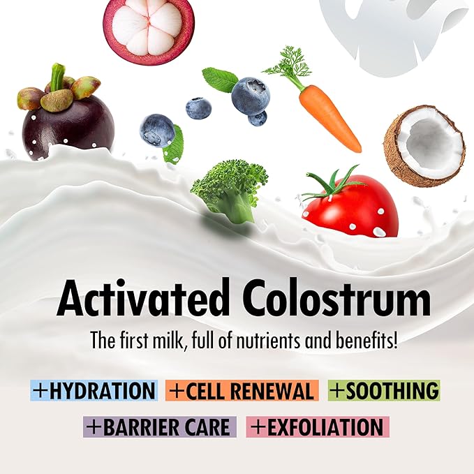 FARMSKIN Superfood Salad Sheet Mask Set of 6 | Korean Face Mask Sheets w/Mangosteen, Broccoli, Carrot, Coconut, Blueberry & Tomato | Refreshing, Nourishing & Cruelty-Free Face Mask Skincare Set