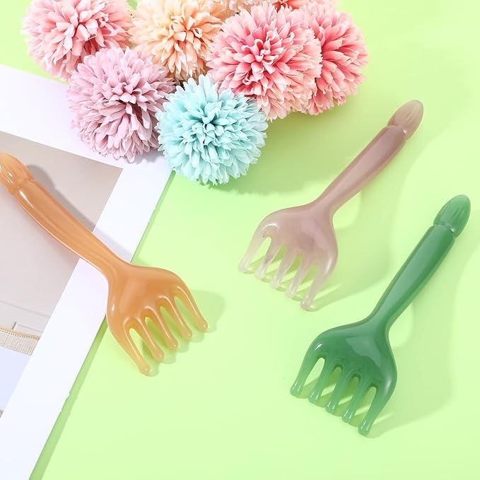 3 Pcs Head Massager Scalp Comb, Head Massager Five Claw Protable Hand Resin Comb, Guasha Tool Scalp Massager Tool Stimulator Stress Relax, Manual Hair Massager Scalp Combs Women Men Gifts