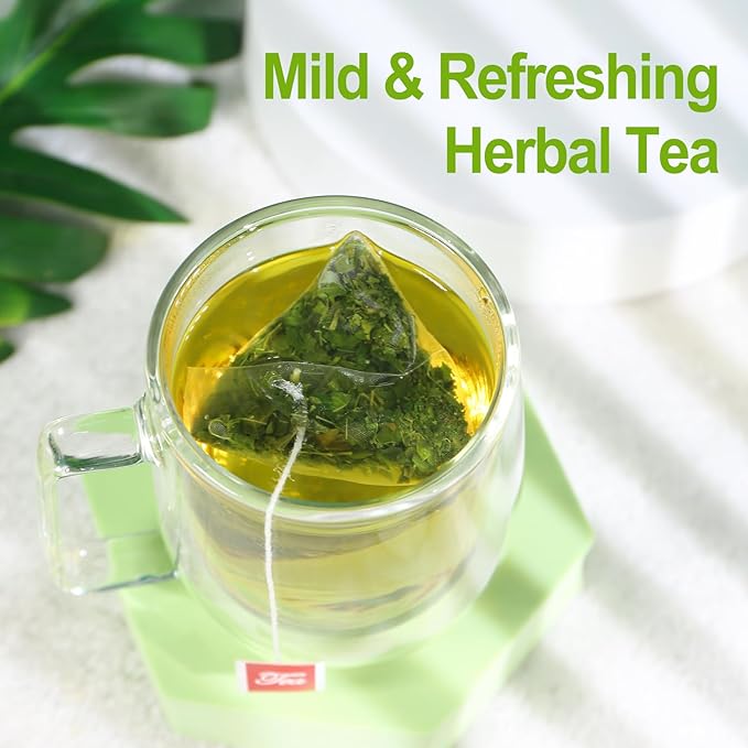 FullChea - Moringa Tea, 50 Teabags - Pure & Natural Moringa Leaves, Cultivated From India - Herbal Tea for Supporting Digestion & Immune System - Non-GMO - Caffeine-free