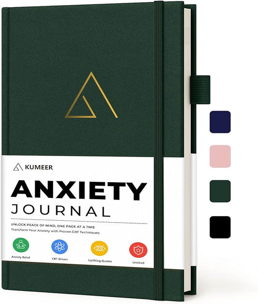 Guided Anxiety Journal for Women & Men – Cognitive Behavioral Therapy (CBT) Journal with Repetitive Mindfulness Prompts, Anti-Anxiety Techniques, Overthinking & Brain Dump Journals for Mental Health & Wellness