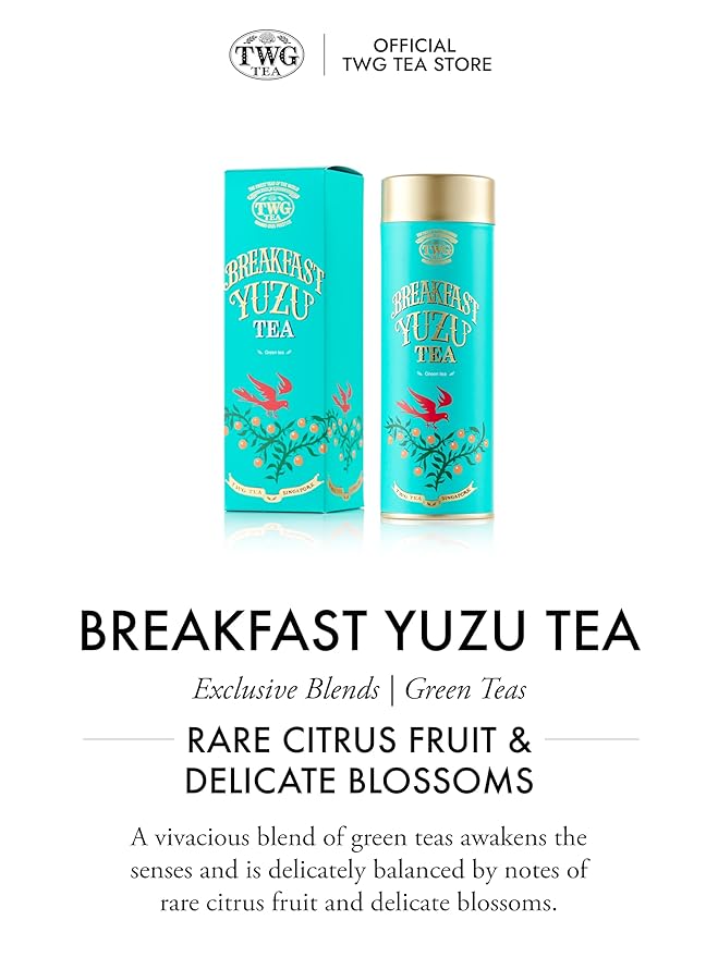 TWG Tea | Breakfast Yuzu Tea | Green Tea | Yuzu | Haute Couture Tin, 100g | Gift Set