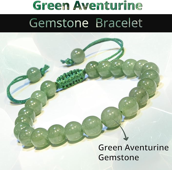 Energy Protection Crystal Handmade Adjustable Bead Bracelet Perfect for Men, Women’s Gift - Gemstone Healing Stretch Bracelet Pulsera Para Hombre Mujer Stocking Stuffer