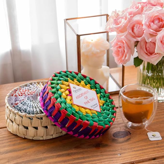 Octavius Tea Sampler Pack | 8 Assorted Black & Green Teas | 50 Teabags | Tea Sampler Variety Pack | Pack of 1