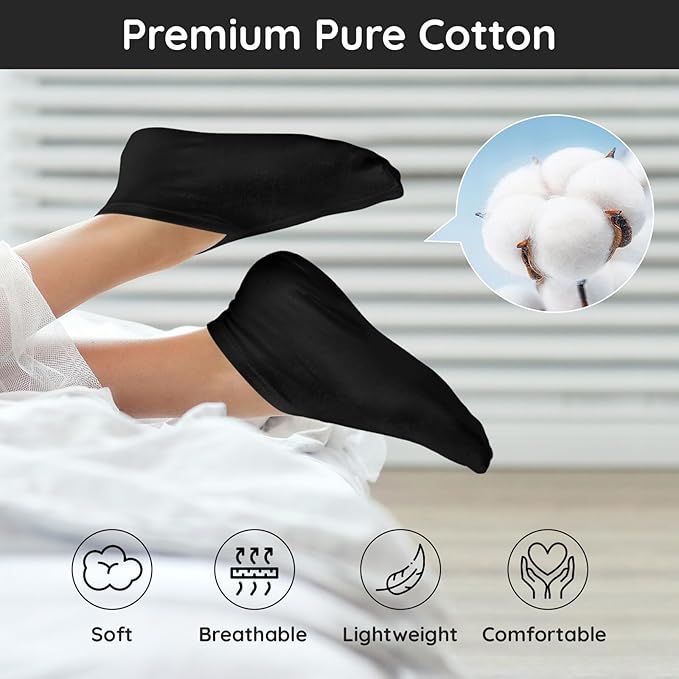 Segbeauty 12 Count Moisturizing Heel Socks for Dry Cracked Feet Women, 6 Pairs Lotion Sleep Cotton Socks for Cracked Heel Repair Women, Spa Overnight Sock Foot Care Products, Sleeping Feet Care Kit