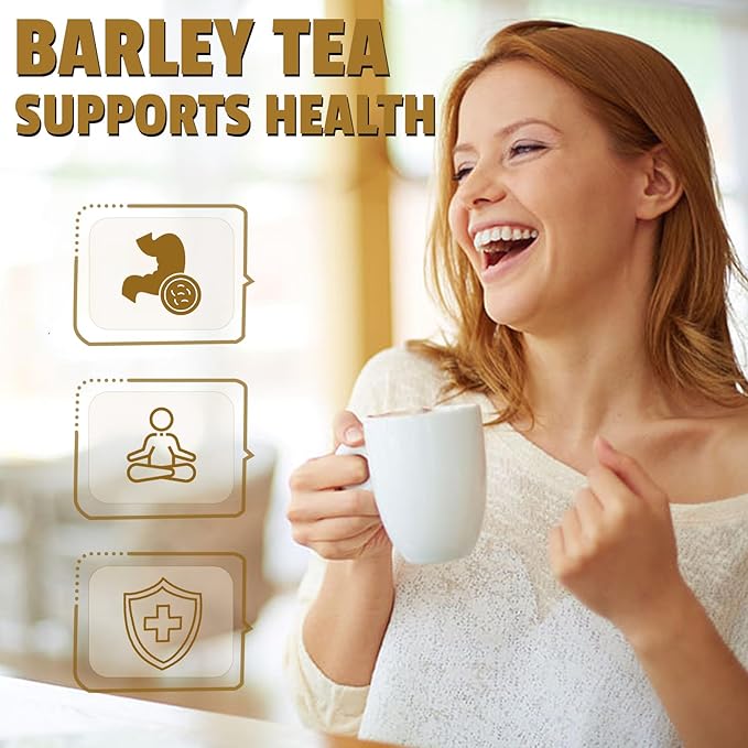Jarteela - Barley Tea Bags - 4g x 60 Count - Premium Roasted Barley Grain - Natural Herbal Tea - Non-GMO - Caffeine-free - Support Overall Health