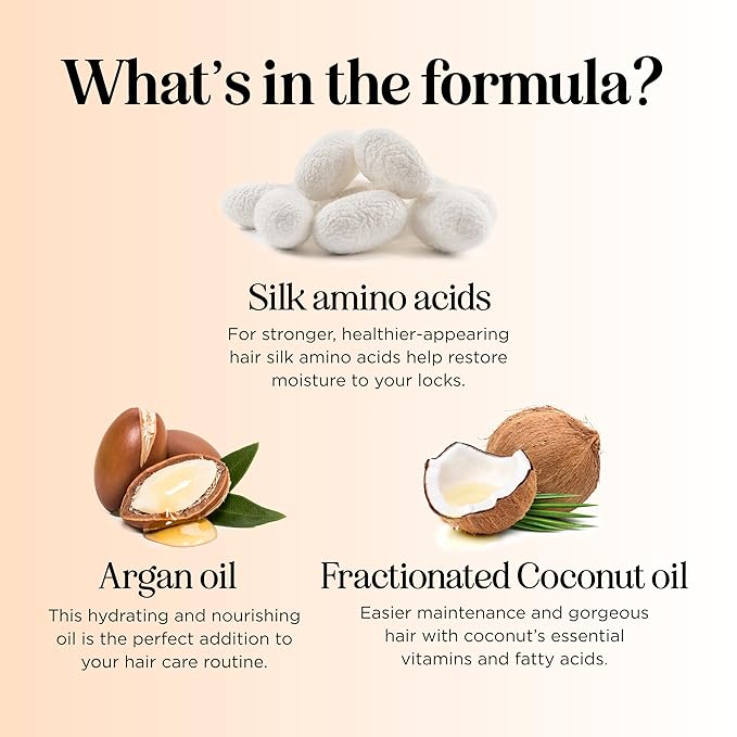 Silk Protein Conditioner for Damaged Hair - Ultra Moisturizing Conditioner for Dry Hair with Deeply Nourishing Shea Butter Argan Oil Green Tea & Aloe - Helps Define Curls & Control Frizz (16 Fl Oz)