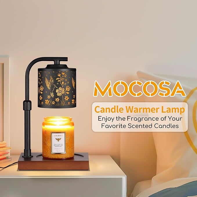 Candle Warmer Lamp with Adjustable Height Dimmable for New Home Decor Electric Candle Warmer for Jar Candles Birthday Gifts for Women Mom(Hummingbird)
