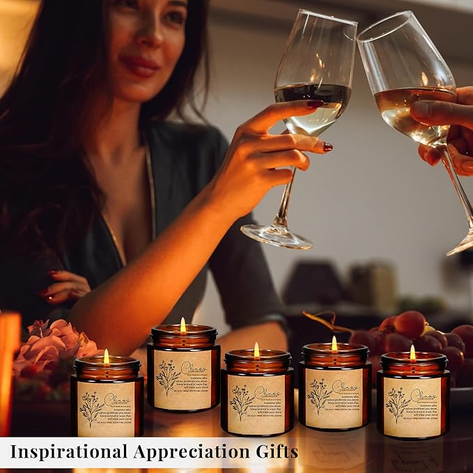 Fumete 10 Pcs Jars Scented Soy Candles 3.5 oz May You Be Proud of The Difference Candles Team Thank You Gifts for Employee Appreciation Gifts Coworker Vet Tech Nurse Teachers(Amber,Coordinator)
