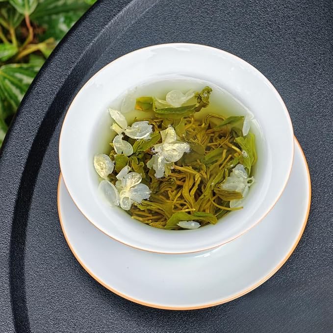 Snowflake Jasmine Green Tea – High-Grade Hand-Rolled Tea Buds, Strong Jasmine Scent – 200g / 7.1oz – 茉莉飘雪