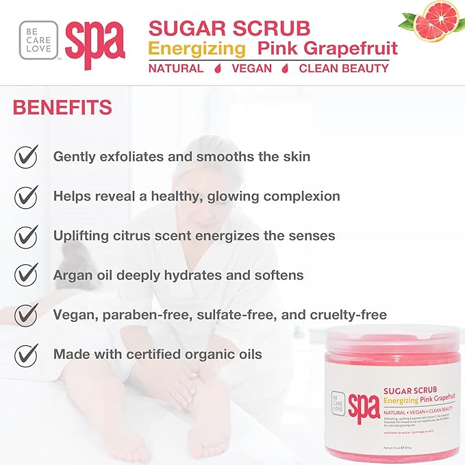 BCL SPA Sugar Scrub Pink Grapefruit, 16 oz