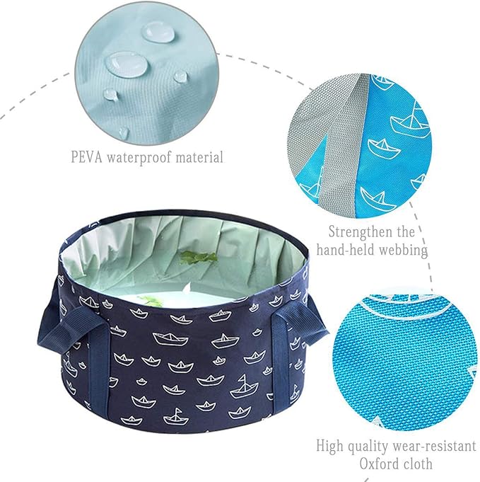 Collapsible Bucket for Soaking Feet, Portable Travel Foot Bath Tub, Foot Soaking Bath Basin Portable, Foot Spa Soaking Feet Home Pedicure Basin Outdoor Camping