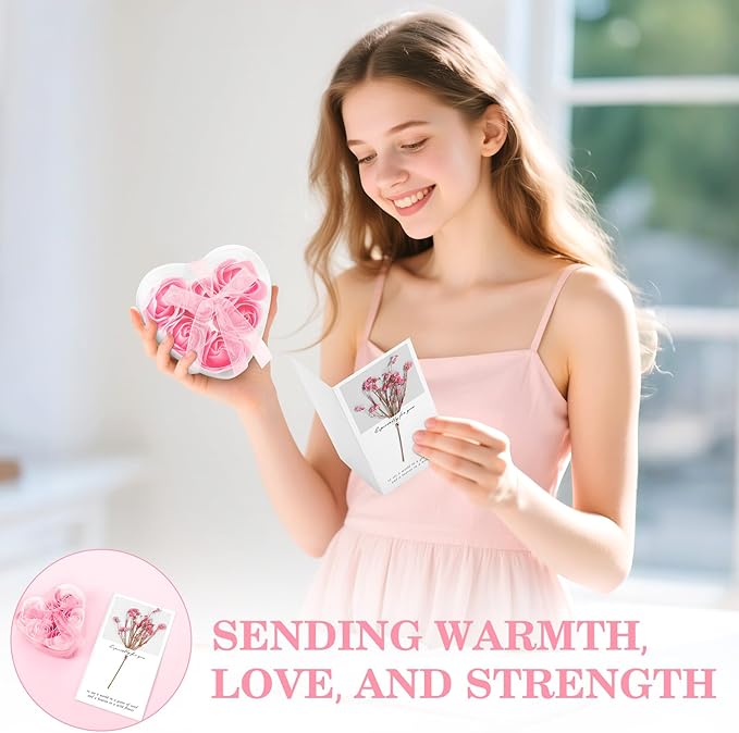 Get Well Soon Gift Baskets for Women Self Care Gifts, Birthday Gifts for Women, Sympathy Gift Spa Birthday Gifts Mothers Day Gifts for Mom Her Wife Sister Friend Best Girlfriend Mothers, Pink