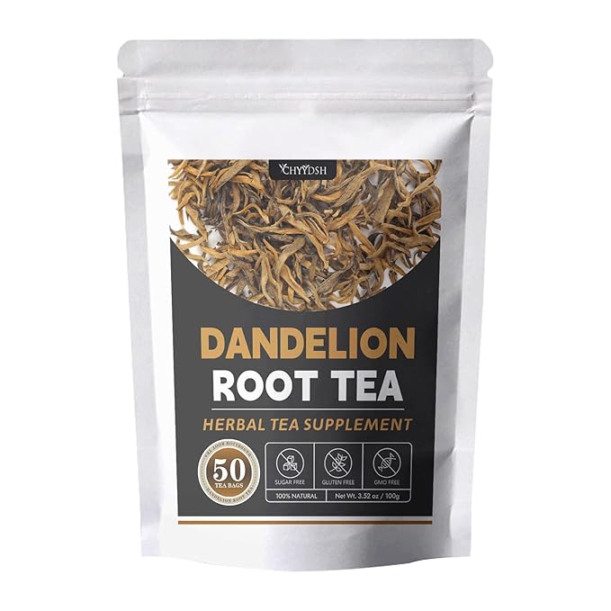Dandelion Root Tea, Natural Dandelion Herbal Tea for Kidney & Liver Detox, Support Boost Immune System, Caffeine Free, No Additives (1)