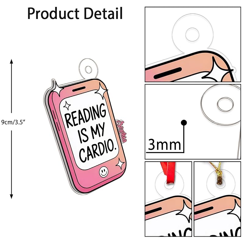 Funny Reading Is My Cardio Kindle Ornament, Personalized Bookworm Christmas Ornament, Custom Holiday Keepsake, Gift for Book Lovers Acrylic Ornament – Personalized Christmas Tree