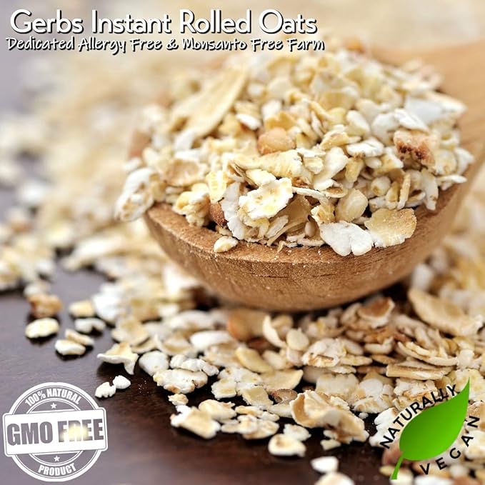 Gerbs Gluten-Free Instant Oats 2 lbs. | Carefully Sourced, Resealable Bag | Smooth & Creamy Texture | Top 14 Allergen-Free