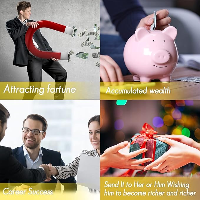 QianCannaor Crystals and Healing Stones Set for Abundance and Prosperity, Spiritual Crystals and Gift for Metaphysical, Witchcraft, Meditation, Manifestation, Zen, Reiki, Fengshui