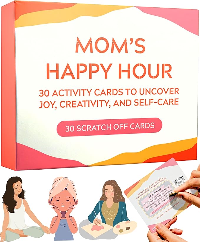 Self Care Gift for Women - 30 Scratch Off Cards with Fun Activities for Mothers - Mom Birthday Gifts from Daughter, Son, Kids - New Mom Gifts - Self Care Present for Coworker, Friend, Sister, Aunt