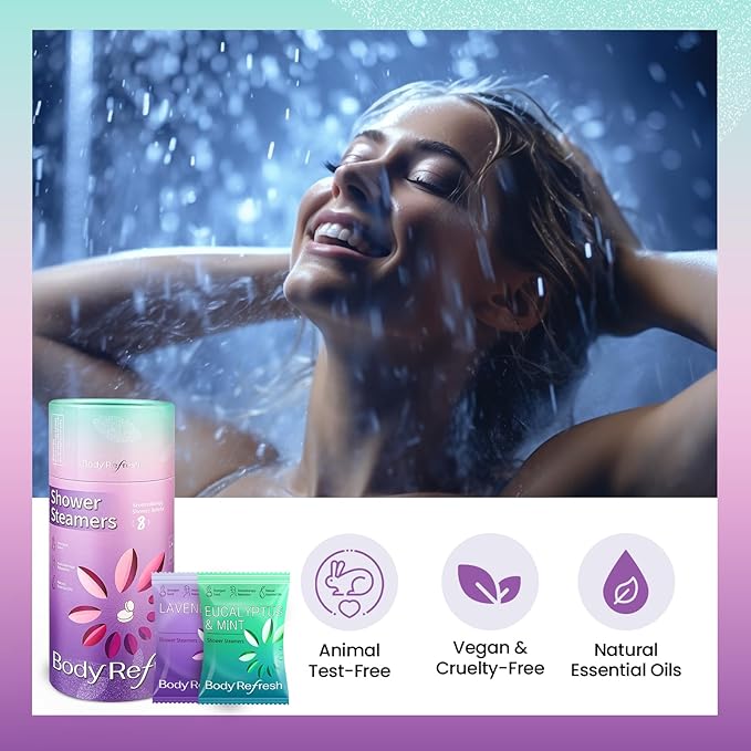 Shower Steamers Aromatherapy 8 Pack - Birthday Gifts for Women, Valentines Day Gifts for Her Wife Mom, Shower Bombs for Stress Relief, Spa Gifts for Women, Easter Basket Essentials